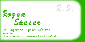 rozsa speier business card